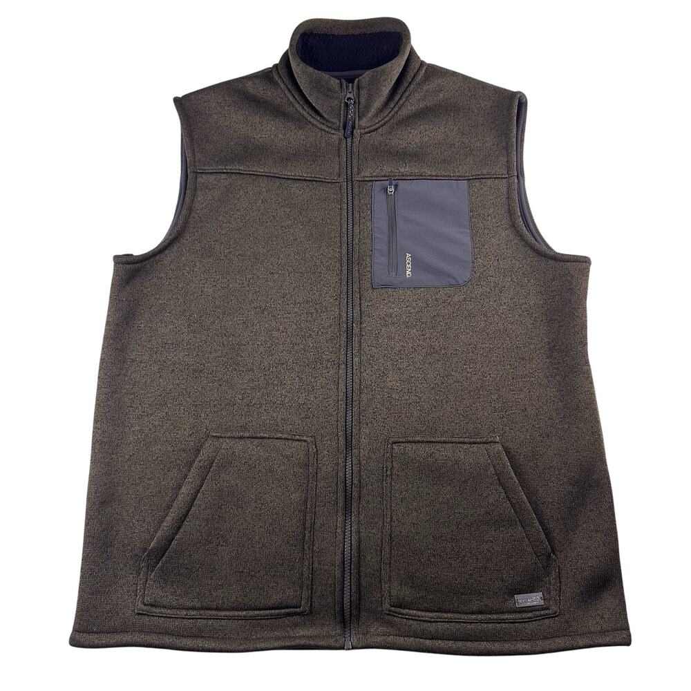 Cabela’s Ascend Vest Men’s Outdoor Hiking Climbing‎ Full Zipper Brown sz Large